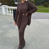 Fongt Fashion Explosion In The Autumn Of 2025 Languily Knitted Dress Suit Woman