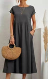 Fongt Solid Color Sleeveless Loose Cotton Into Pocket