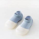 Spring Leopard Soft Bottom Non-Slip Floor Socks Solid Color Toddler Girl Boy Shoes With Transparent Rubber Soles Kid