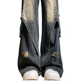 Fongt And Autumn High-Rise Jeans 2025 Winter New Design Oversize Handsome Couple Trousers