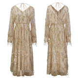 Popular Style Women's Wear Spring And Summer New Long-Sleeved Sequins Tassel Lady Chief-Outfit
