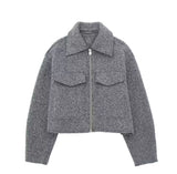 New Autumn / Winter 2024 Women's Street Fashion Tweed Short Jacket Coat W085 965237-Outfit