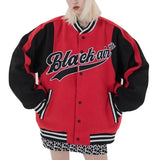 Retro Bomber Jacket Letter Embroidery 2021 Autumn Men Women Street Loose Wild Baseball Uniform Jacket Couple Y2k