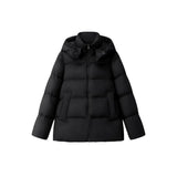 2024 Autumn And Winter New Jiangnan Female Simple Loose Hooded Down Jacket 90 White Duck Down Warm Bread Clothing Coat Tide-Outfit
