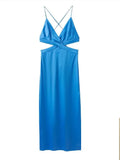 Cutout Design Silk Satin