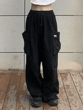 High Waist Pocket Cargo Pants-Outfit