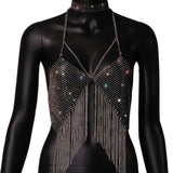 Fongt Type Sequins Slim Short Money Inside The Sling Type Anti-Light Black Small Vest