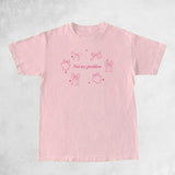 Coquette Bow Print Oversized Short Sleeve Tee-Outfit