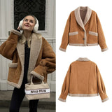 Fongt Women's Clothing 2025 Autumn And Winter New Wool Coat Collar Loose Fur