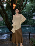 Fongt Xixi 2025 Autumn Dress New High-Waisted Vertiny Temperament Sling Dress High-End Long Dress Women 88096