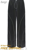 Pants Wide Leg Trousers Women Sweatpants Jogging Y2k Streetwear Women Fashion Clothing Solid Cargo Pants High Waist