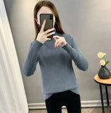 Turtleneck Sweater Women Big Size 4XL Imitation Mink Lined Pullover Thicken Warm Knit Tops Soft Slim Knitwear Jumper