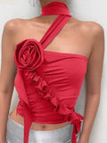 Floral Embellish Bandeau Top-Outfit