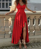 Solid Color Shoulder Split Long