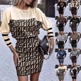 Fongt Autumn And Winter New Wish Women's Round-Neck Long-Sleeved Commute High-Waisted