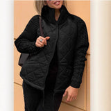 Fongt 2025 New Fashion Zip Long Sleeve Collar Women's Cotton Jacket