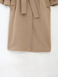 Spring New Style With Loose Belt Temperament Long Coat Coat 8464724-Outfit
