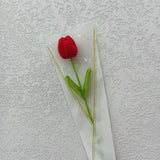 Fongt Woven Rabbit Head Sunflower Sunflower Wool Knitting Flowers Send Bestie Imitation Bouquet Finished Products-Outfit