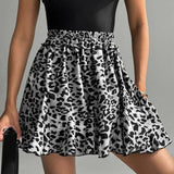 Leopard Printed Mini Skirt-Outfit