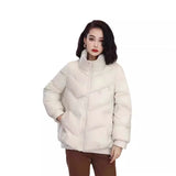 Temperament Dish Buckle Chinese Wind Down Jacket Short Cover Fart Show Thin Cover Meat Down Jacket White Duck Down Female Thick Coat Tide-Outfit