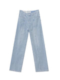 Seam Detail Washed Boyfriend Jeans-Outfit