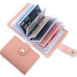 Style New Woman Small Card ID Holders Ladies PU Leather 26 Slots Visiting Card ID Holder