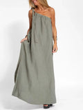 Fashion Oblique Shoulder Asymmetrical Open