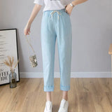 Trousers Pencil Casual Harem High Waist
