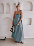 Fongt Bump Cotton Leprosy Sling Dress 2025 Spring And Summer New