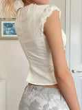 Vintage Slim Straps Blouse with Short