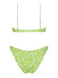 Floral Print Smocked Bikini Set-Outfit