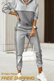 Autumn Lady Casual Long Pants Suit Women Patchwork Zip Top Print Trousers Set Loose High Waist Pants Two Piece Set
