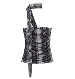 Fongt Women's Clothing INS Net Red Explosion Sexy Fashion Leopard Print Hanging Neck Tops Can Be Worn Outside