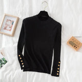 Thick Pullovers Khaki Casual Button O-neck Chic
