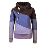 Hoodie Sweatshirts 2020 Autumn Winter Fahion Patchwork Long Sleeve Plus Size Ladies Pullovers Casual Warm Hooded