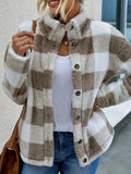 Fongt Explosion Autumn And Winter New Fashion Casual Women's Lattice Collar A Row Of Buckle Coat