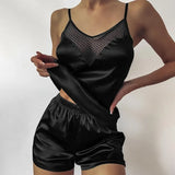 Satin Lace Trim Pajama