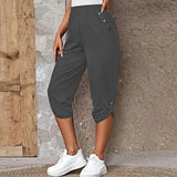 Summer Fashion Casual Cropped Trousers With
