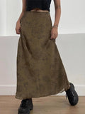 vintage floral mesh maxi