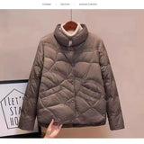 Light And Light Down Jacket Female Short Autumn New White Duck Down Small Fashion Style Winter Coat Tide-Outfit