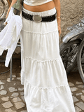 Versatile Casual Stitching Skirt-Outfit