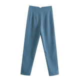 Fashionable Multi-Color Pendant High-Waisted Straight Harlan Casual Suit Trousers In Spring And Summer 2024-Outfit