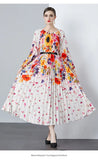 Fongt New Women's Dress Dress Oversized Dress Print 100 Folds T-Shirt With T-Shirt Holiday Casual Dress