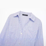 Spring Dress With Belt Striped Shirt 8351025-Outfit