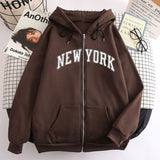 Fongt New Zipper Hoodie Los Angeles California Coat Top