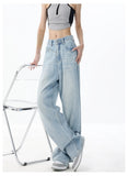 Light Blue Washed Baggy Boyfriend Jeans-Outfit
