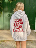 Style Fleece-lined Loose Hooded Fashionable