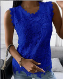Fongt Explosion Women's 2024 Summer New T-Shirt Back Jacket Lace