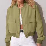 Fongt New Coat Temperament Stand Collar Large Pocket Neutral Wind Women's Winter Jacket Small Fragrant Wind Coat