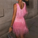 Fashion Susu Sequin V-Neck Vest